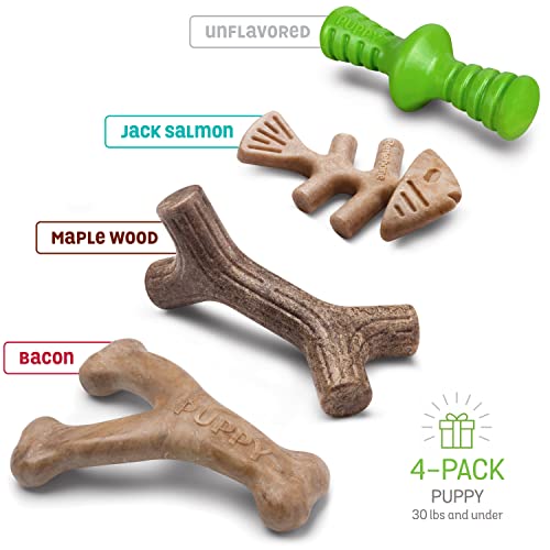 Benebone Holiday 4-Pack: Durable Chew Toys for Your Pup's Joyful Chewing