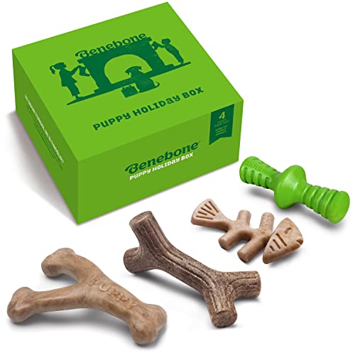 Benebone Holiday 4-Pack: Durable Chew Toys for Your Pup's Joyful Chewing