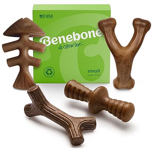 Benebone Holiday 4-Pack: Durable Chew Toys for Your Pup's Joyful Chewing
