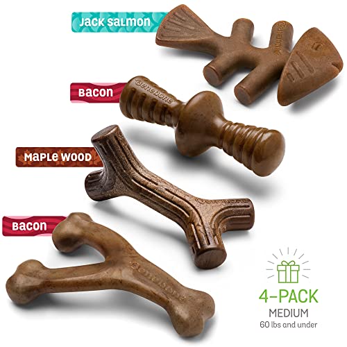 Benebone Holiday 4-Pack: Durable Chew Toys for Your Pup's Joyful Chewing