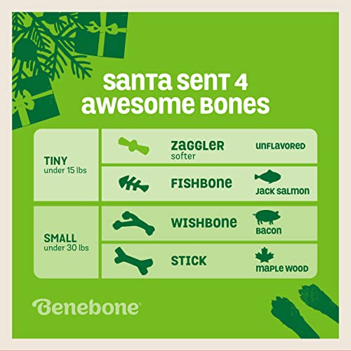 Benebone Holiday 4-Pack: Durable Chew Toys for Your Pup's Joyful Chewing
