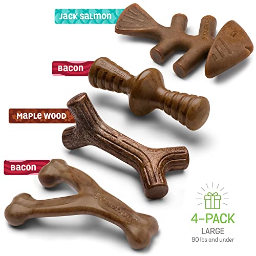 Benebone Holiday 4-Pack: Durable Chew Toys for Your Pup's Joyful Chewing