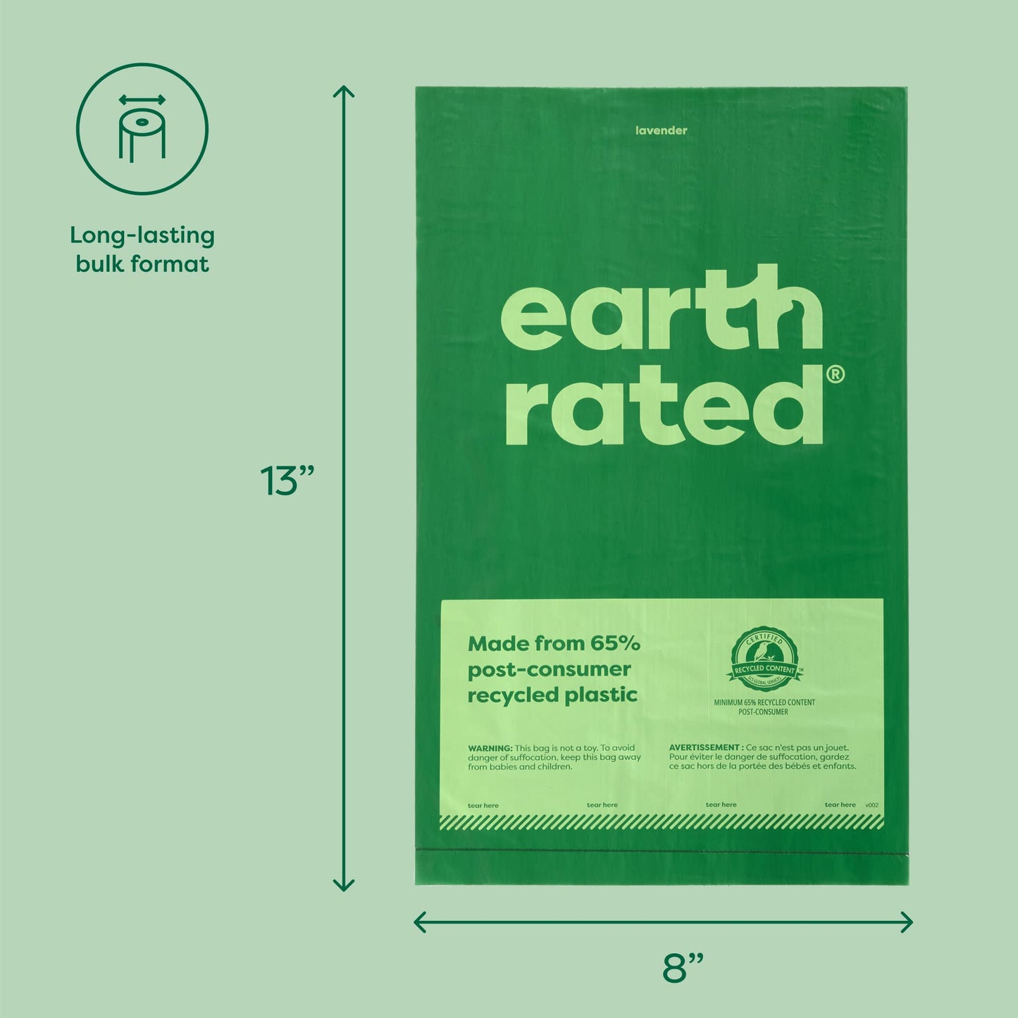 Earth Rated Dog Poop Bags, 300 Bags