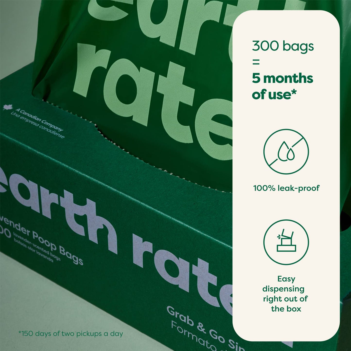 Earth Rated Dog Poop Bags, 300 Bags