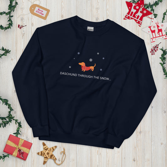 "Dachshund Through The Snow" Holiday Sweatshirt